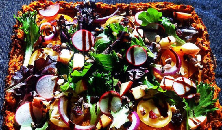Pizza dough based on sweet potatoes